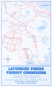 Kael Alford, tourism map of Lafourche Parish, Louisiana