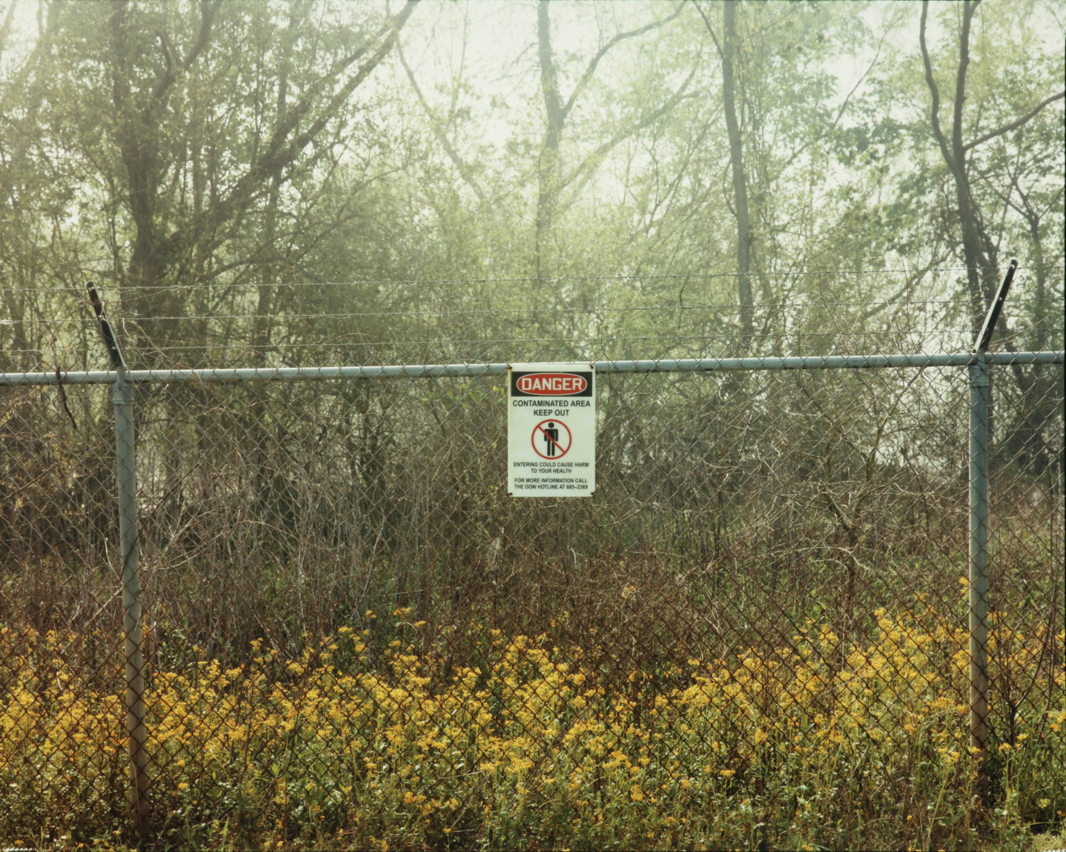 “Danger”, hazardous waste containment site, Mississippi River, Dow